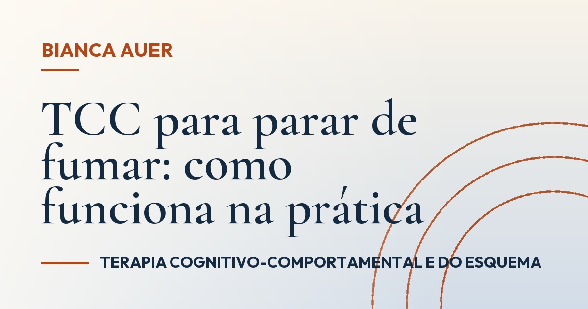 TCC para parar de fumar: como funciona na prática